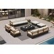 preview thumbnail 28 of 34, PURPLE LEAF GLFSF Black sofa with white seat Outdoor Couch for Yard Porch Deck Patio Conversation Sets 8 seats+2 Ottomans+2 Tables - Enclosed