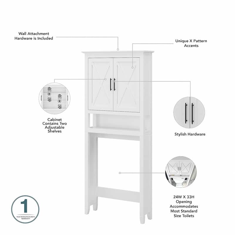 Key West Over The Toilet Storage Cabinet by Bush Furniture