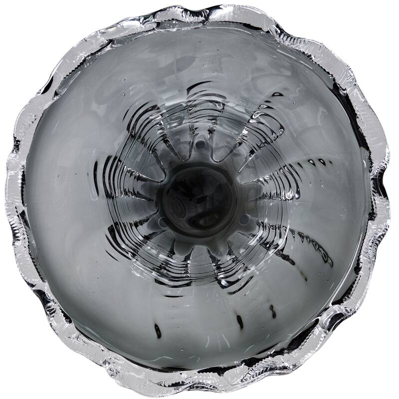 Cascade Petal Platter Scalloped Edge Glass Decorative Bowl for Home