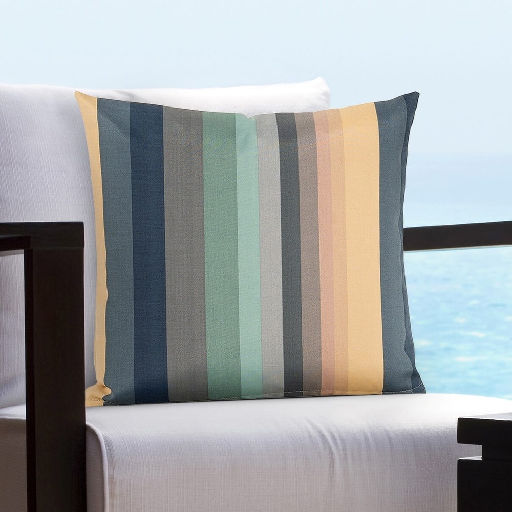 Siscovers Shore Stripe Solarium Indoor/Outdoor Throw Pillow