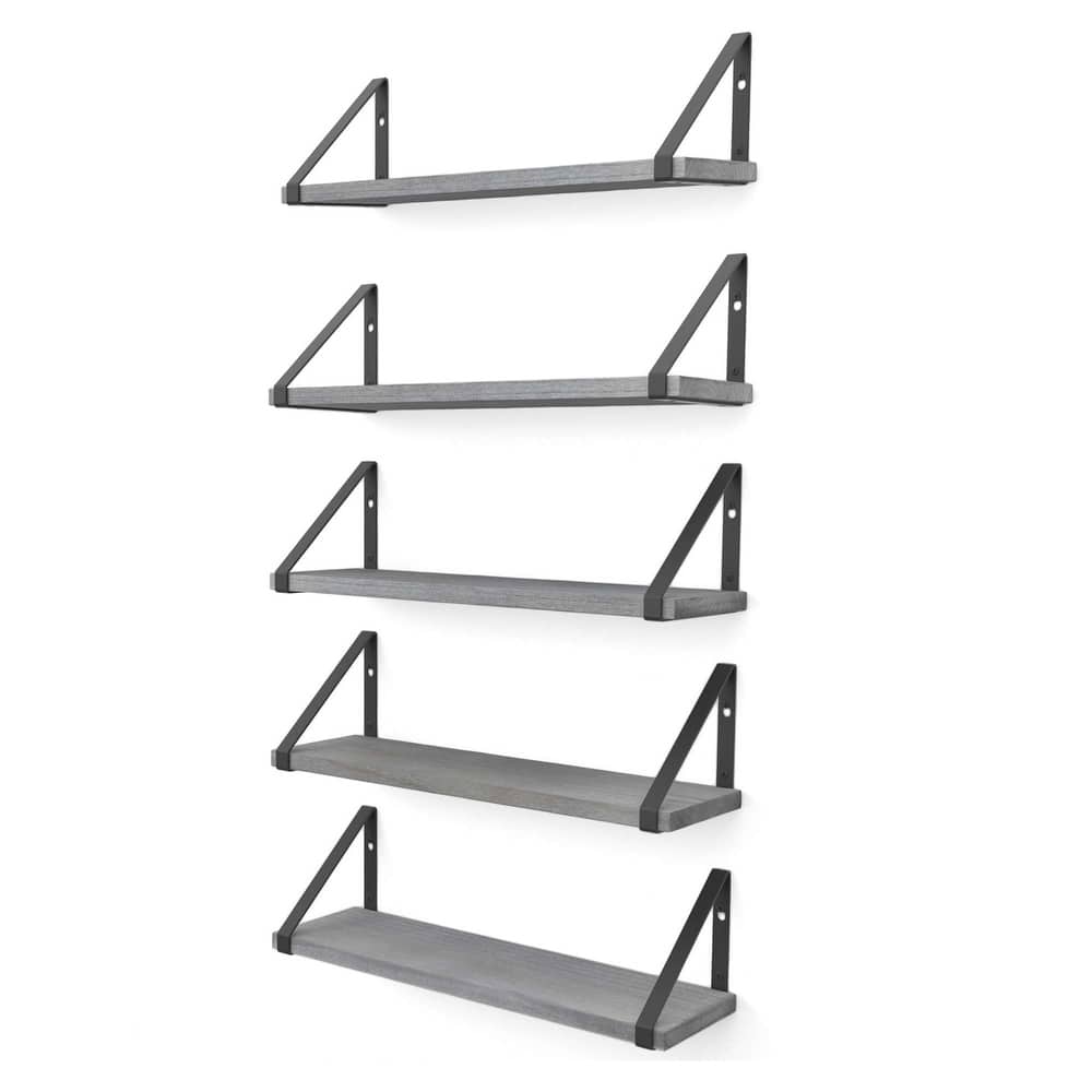 Wallniture Ponza 17"x4.5" Wood Shelves for Farmhouse Decor, Wall Bookshelves, Decorative Shelf, Custom Finish and Piece Options