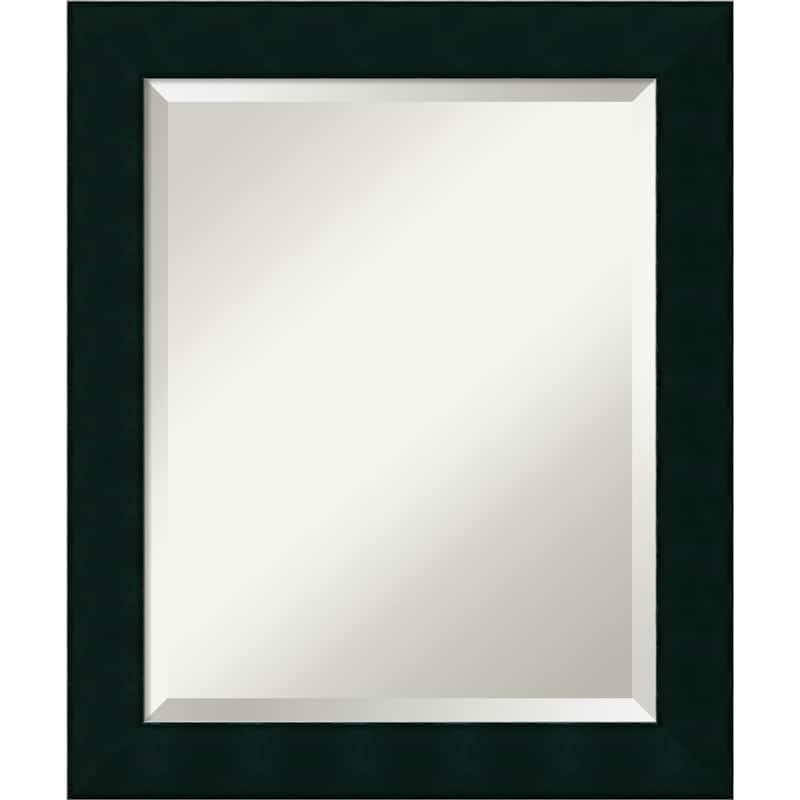 Beveled Wood Wall Mirror - Tribeca Black Frame