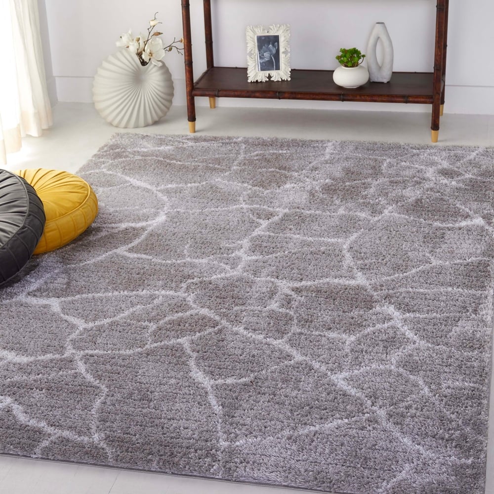 SAFAVIEH Tahoe Shag Sylvaine Abstract 1.2-inch Thick Rug