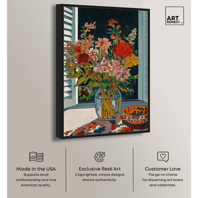 Vase on a Windowsill Canvas by Art Remedy