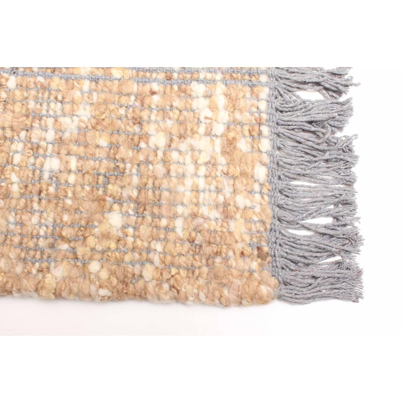 ECARPETGALLERY Braid weave Sienna Tan Wool Rug - 5'2 x 7'6