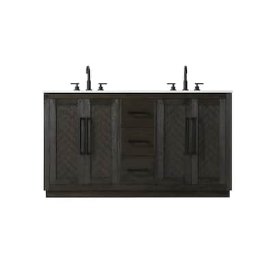 Elegant Lighting VF29060D Chase 60" Free Standing Double Basin Vanity