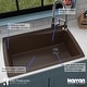 preview thumbnail 63 of 64, Karran Drop-In Quartz Composite 34 in Single Bowl Kitchen Sink with Accessories