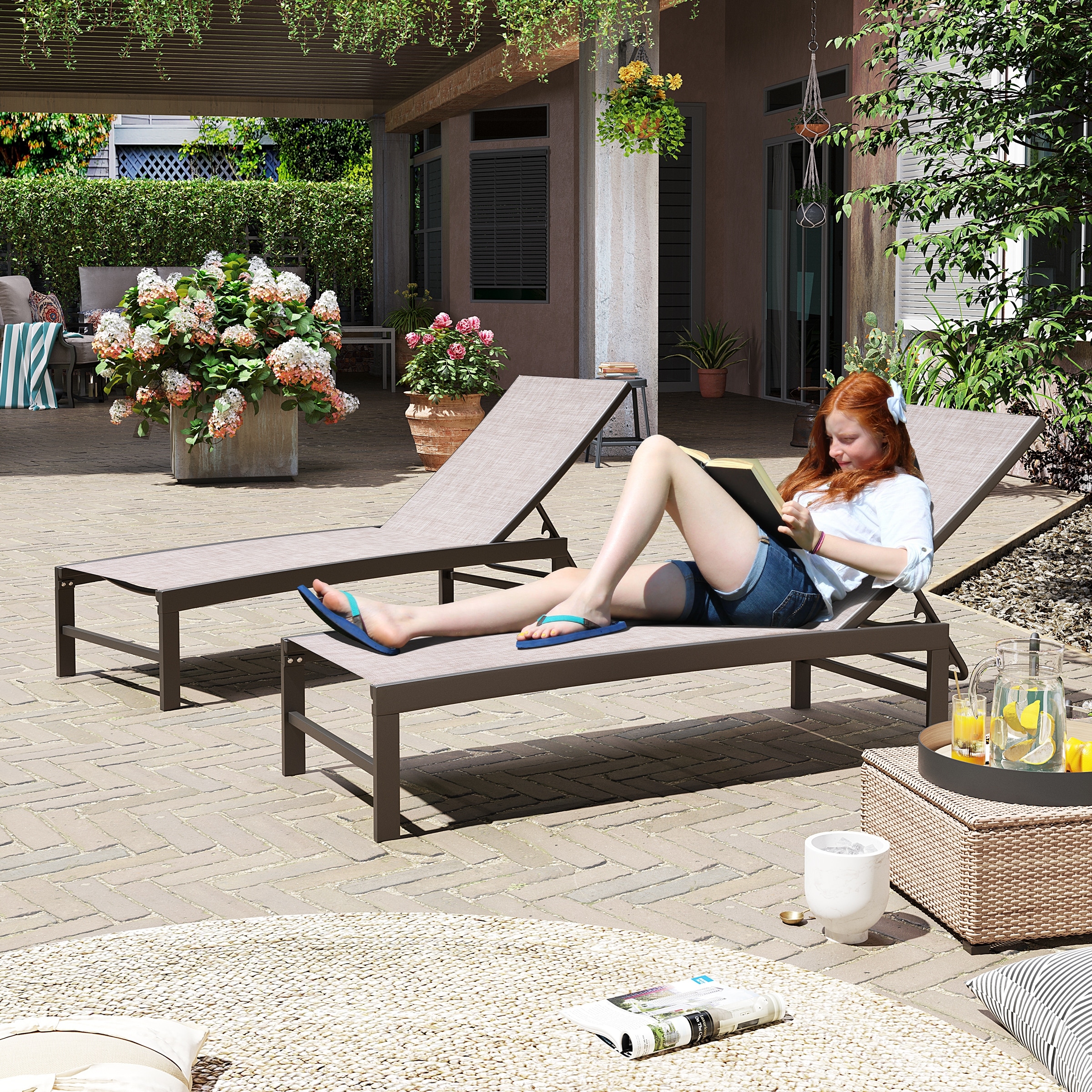 Aluminum Outdoor Chaise Lounges Bed Bath Beyond