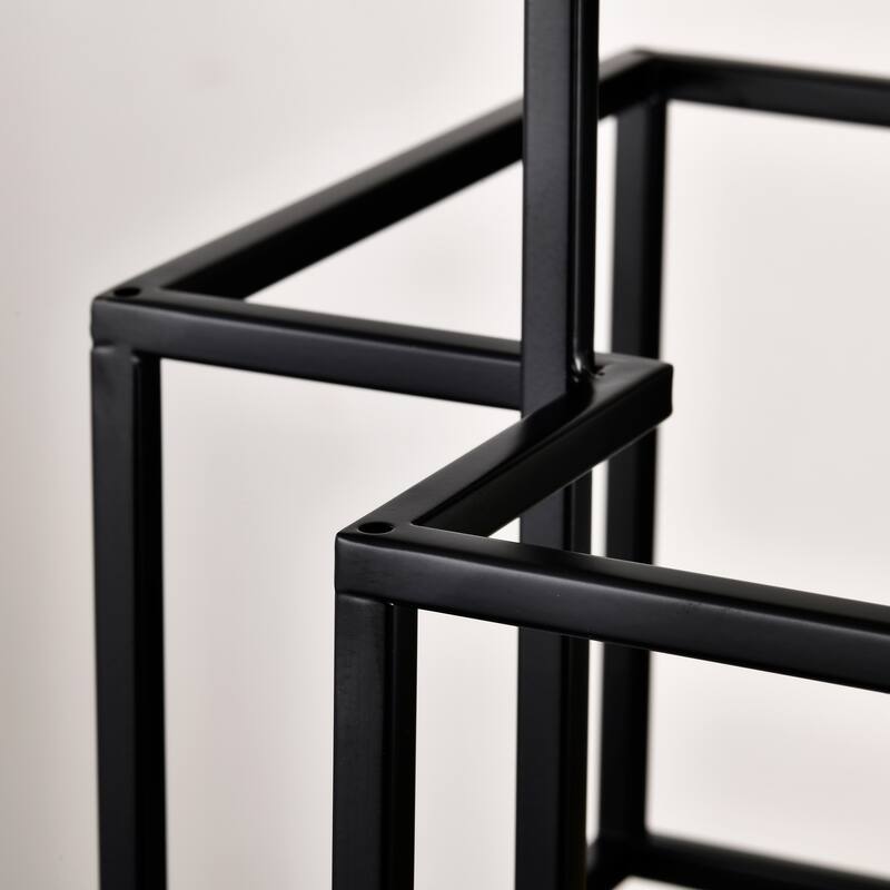 Industrial 4-Light Matte Black Farmhouse Lantern Chandelier, for Dining Room and Kitchen, E12 Bulbs Not Included