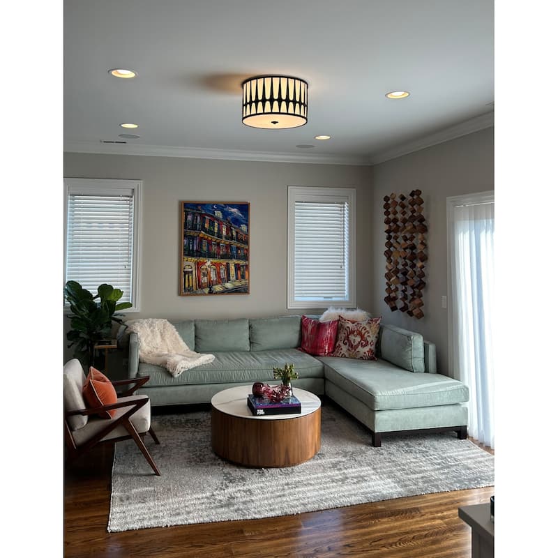 Crystorama Lighting Group ROY-800 Royston 3 Light 18" Wide Flush Mount