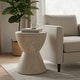 preview thumbnail 4 of 48, Loft 14" Modern MGO Side Table, Round Hourglass End Table, Indoor/Outdoor Accent Table for Patio