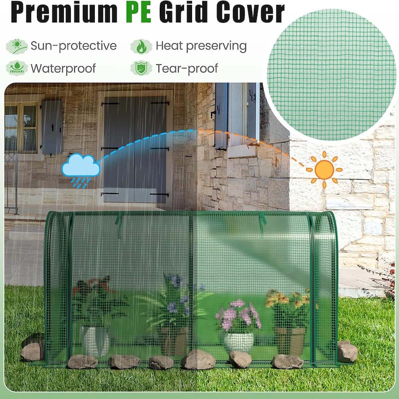 Mini Portable Greenhouse 47'' x 22'' x 24'' Green House with PE Cover