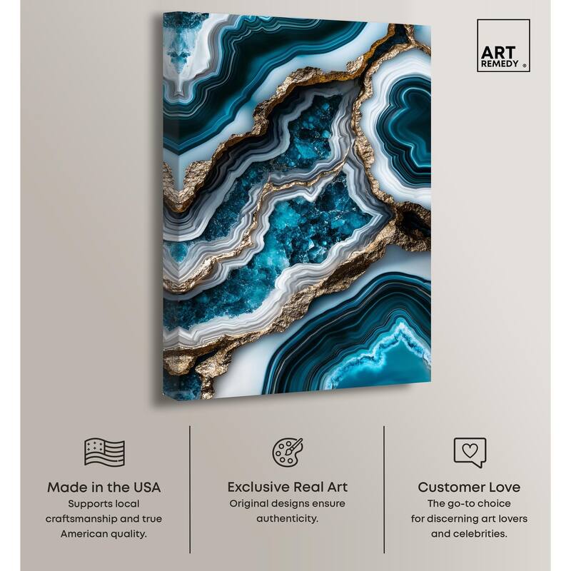 Teal Tides Treasure II Canvas by Art Remedy, Gallery Wrapped