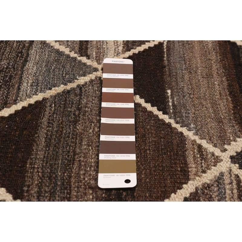 Sivas Brown Kilim 8'5" x 9'8" - 8'5 x 9'8