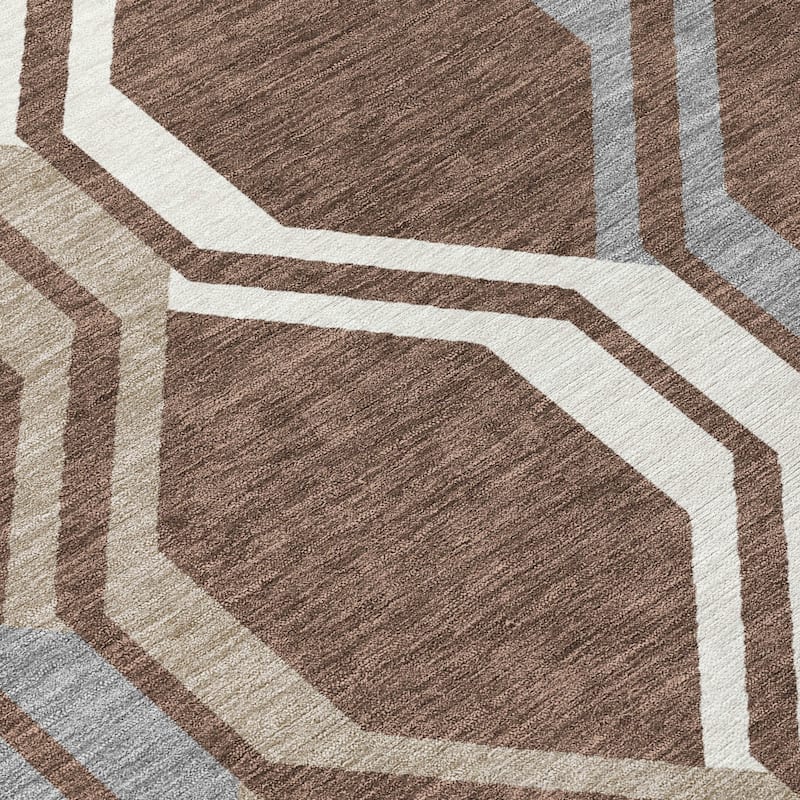 Machine Washable Indoor/ Outdoor Contemporary Dimensions Chantille Rug