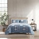 preview thumbnail 1 of 4, Eddie Bauer Hawthorne Cotton Reversible Blue Quilt Set