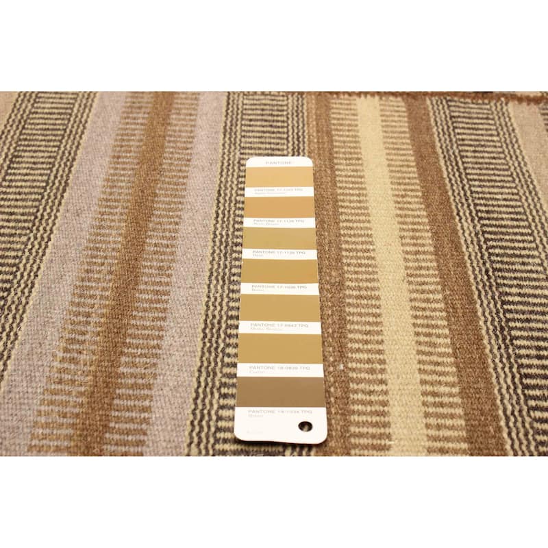 ECARPETGALLERY Flat-Weave Ankara FW Brown Wool Kilim - 4'7 x 6'5