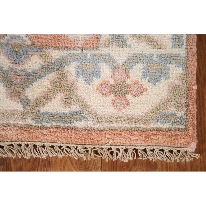 Oushak Indian Runner Rug Handmade Wool Carpet - 2'6"x 9'11"