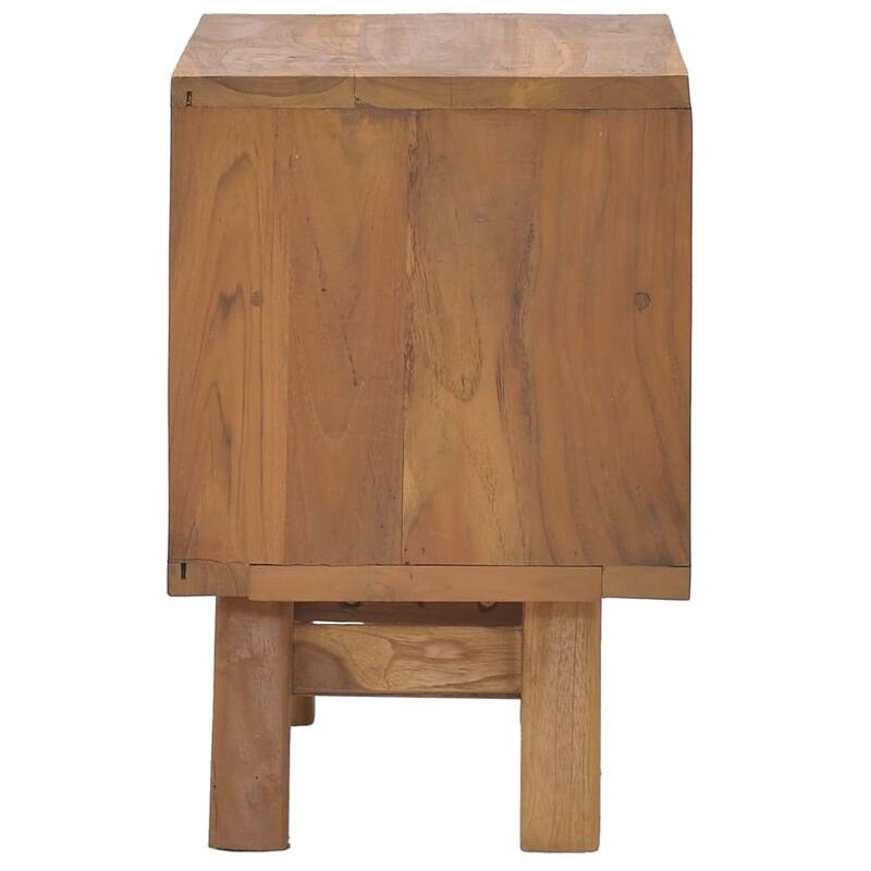 vidaXL Bedside Cabinet 15.7"x11.8"x17.7" Solid Teak Wood