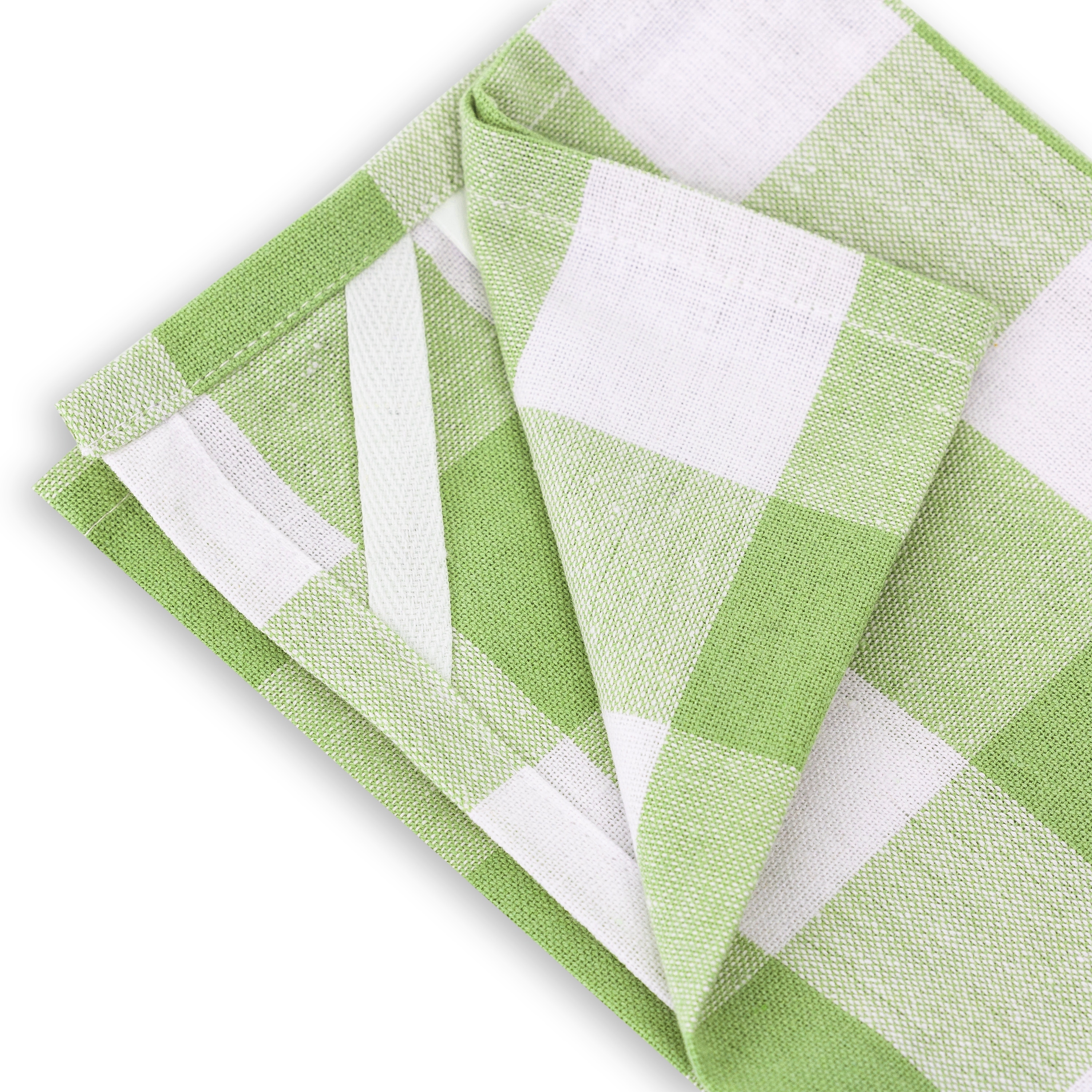 Fabstyles Country Check Cotton Kitchen Towel Set of 4 18x28 On