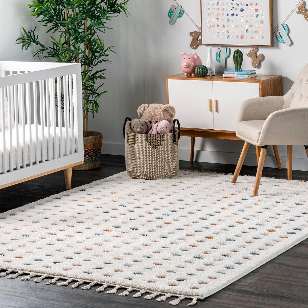 Nuloom Aurelia Dotted High-Low Kids Area Rug