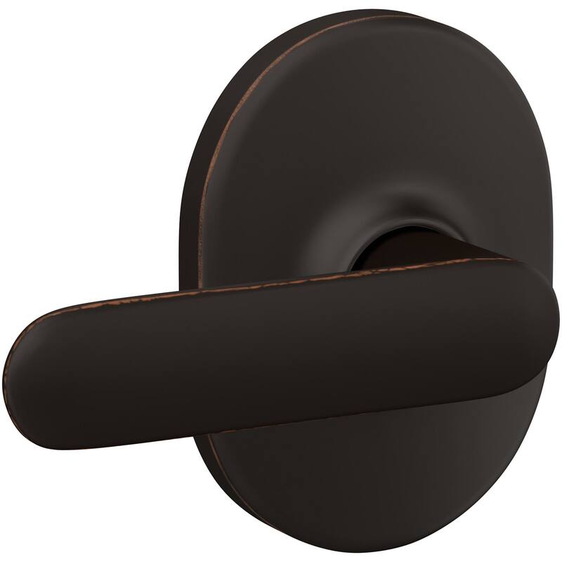 Schlage F10-DAV-RMN Davlin Passage Door Lever Set with Decorative - Aged Bronze