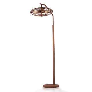 Pioko Speckled Copper Caged Floor Lamp