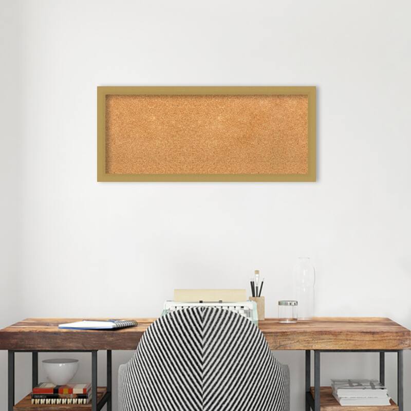 Grace Narrow Framed Natural Corkboard Bulletin Board