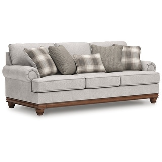 Signature Design by Ashley Meadowview Light Gray/Brown Sofa - 99"W x 40"D x 41"H