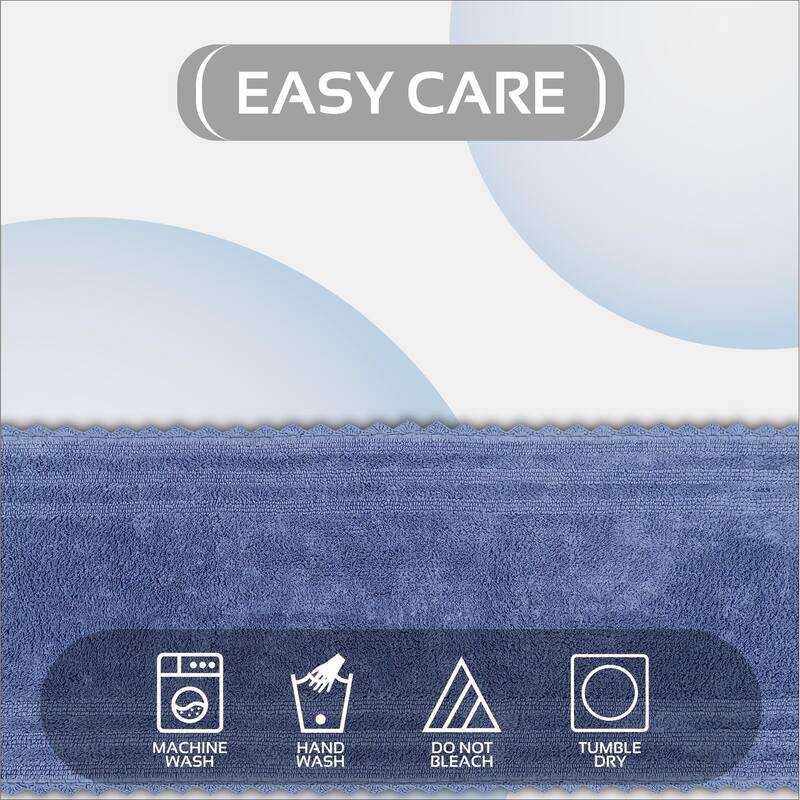 Better Trends Bath Rugs Set 100% Cotton Soft & Water Absorbent Tufted Bathroom Rug for Shower, Sink Bath Mats Lilly Crochet