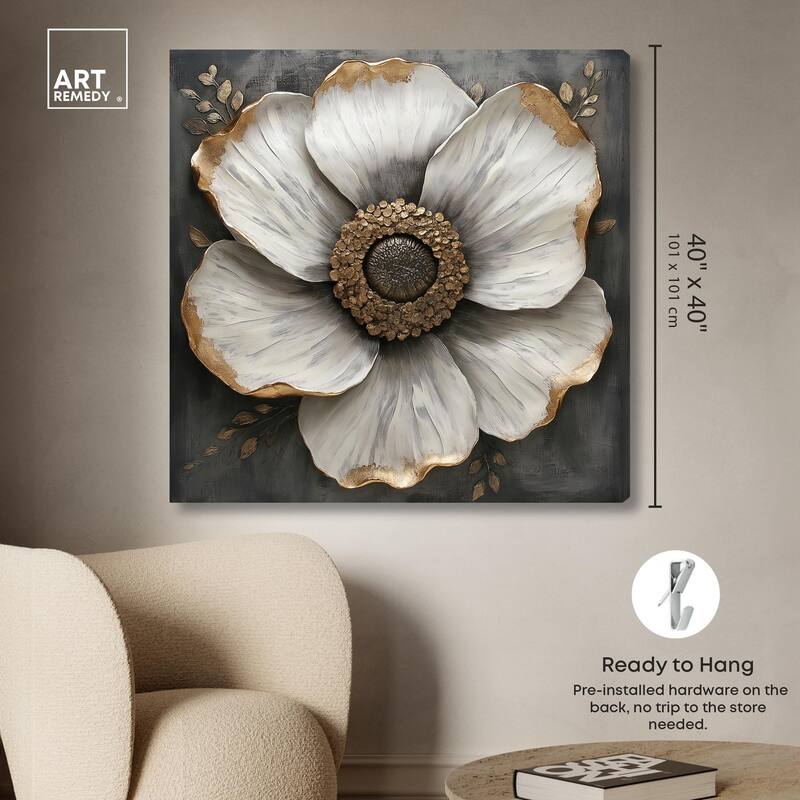Sculpted Sepals I Canvas by Art Remedy, Gallery Wrapped