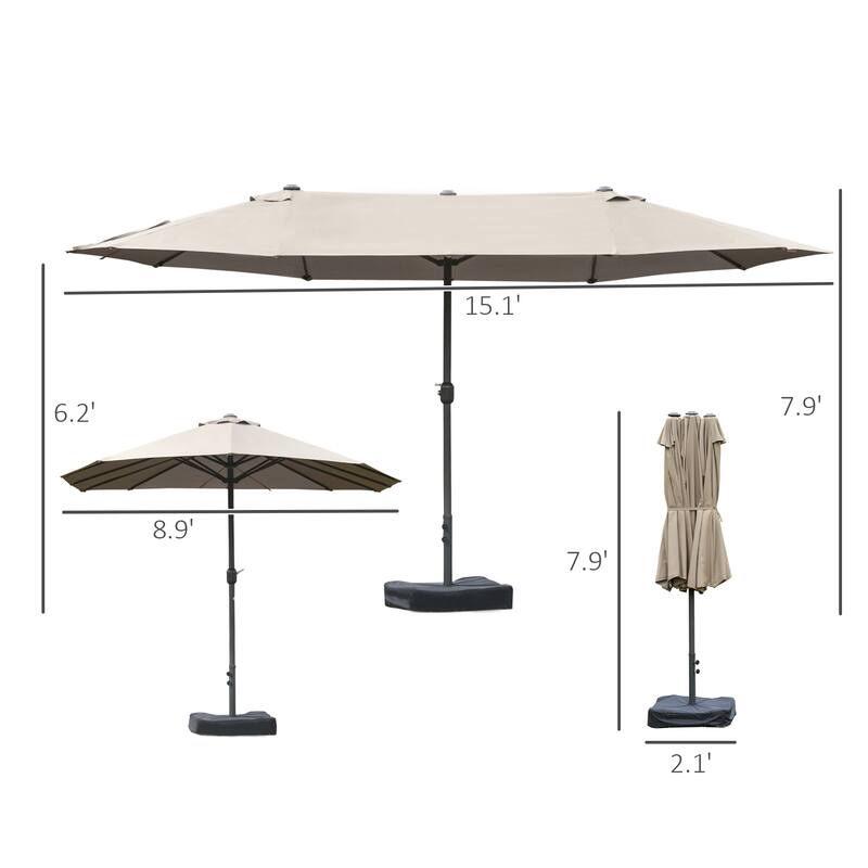 Outstanding Outdoor Umbrella for Relaxation and Sun Protection - Brown
