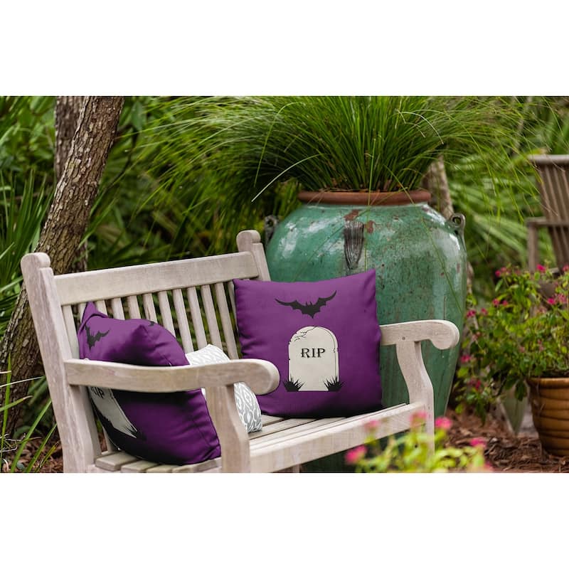 RIP Halloween Indoor/Outdoor Throw Pillow