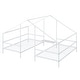 preview thumbnail 9 of 18, Twin Size Metal House Beds with Built-in Table