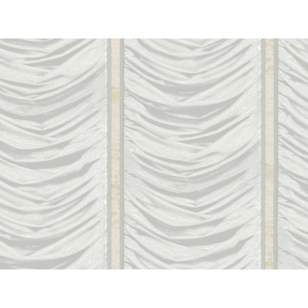 Galerie Wallcoverings Opulence Collection Italian Drape Vinyl on Non-woven Glitter/Shimmer Wallpaper Roll Double Width