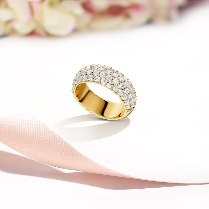 IGI Certified 2ct TDW Diamond Wedding Band in 14K Yellow Gold for Women