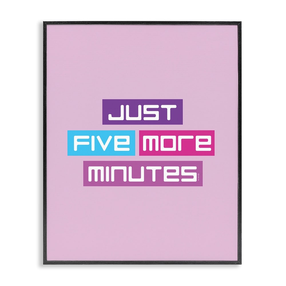 Stupell Just Five Minutes Gamer Framed Giclee Art Design By Yass Naffas Designs