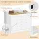 preview thumbnail 11 of 17, Modern Dresser Table Dresser with 4 Drawers and Cabinets Nursery Changing Station with Safety Guard Rail and Large Storage
