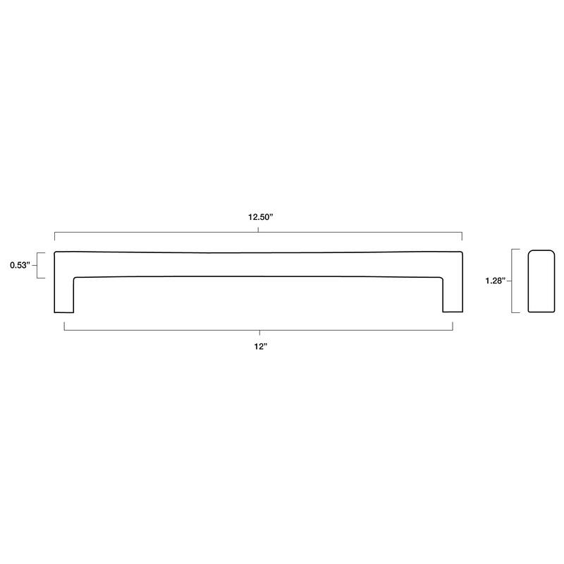 Hapny Home TW547 Twist 12" Center to Center Solid Metal Twisted Square
