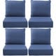 preview thumbnail 85 of 121, Gymojoy 24"x22"x6" Patio Thick Cushions & Pillows Set - Deep Seat Indoor/Outdoor Water & Fade Resistant Four Sets - Blue