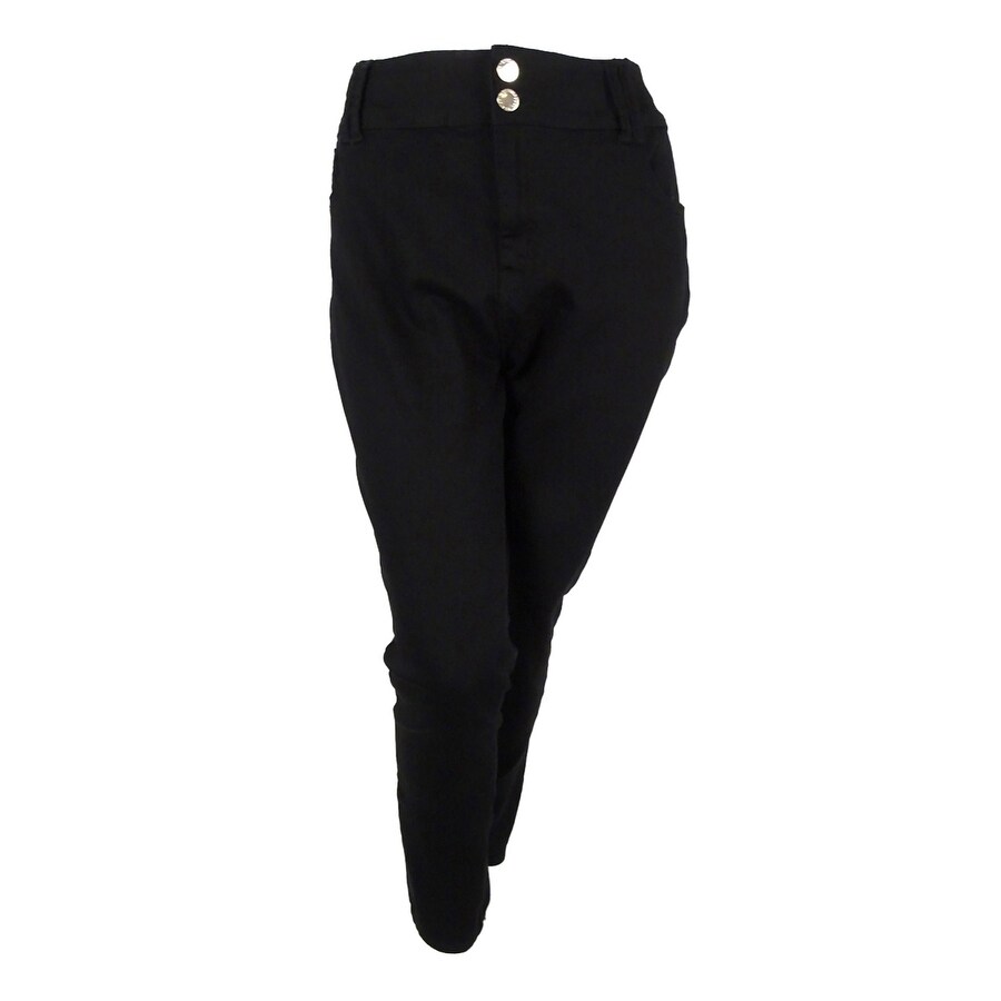 women's plus size black skinny jeans