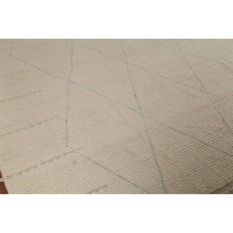 Trellis Moroccan Modern Area Rug Handmade Wool Carpet - 8'9"x 12'5"