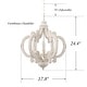 preview thumbnail 7 of 15, Oaks Aura 6-Light Rustic Wood Chandelier Farmhouse Shabby Chic Chandeliers for Dining Room Wood Pendant Light