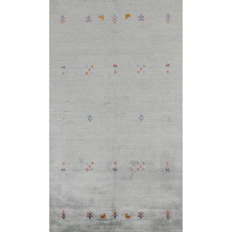 Gabbeh Oriental Area Rug Handmade Wool Carpet - 3'6"x 6'6"