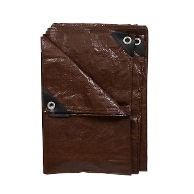 Stansport Light-Duty Rip-Stop Tarp 8' x 10' - Brown