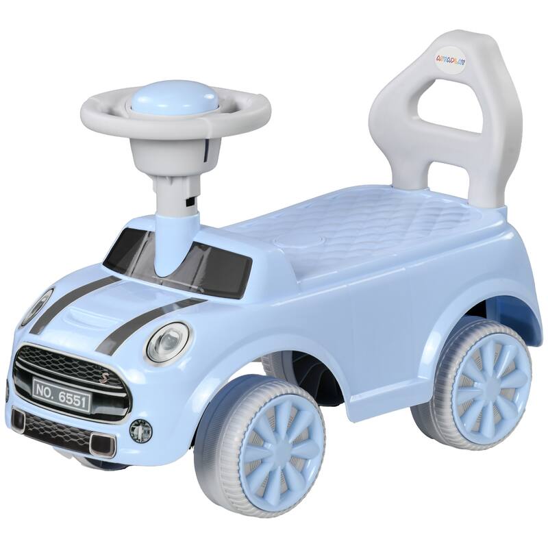 Toddler Ride on Toy, Foot to Floor Sliding Car with Horn, Working Steering Wheel & No Tip Anti-Over-Backwards System