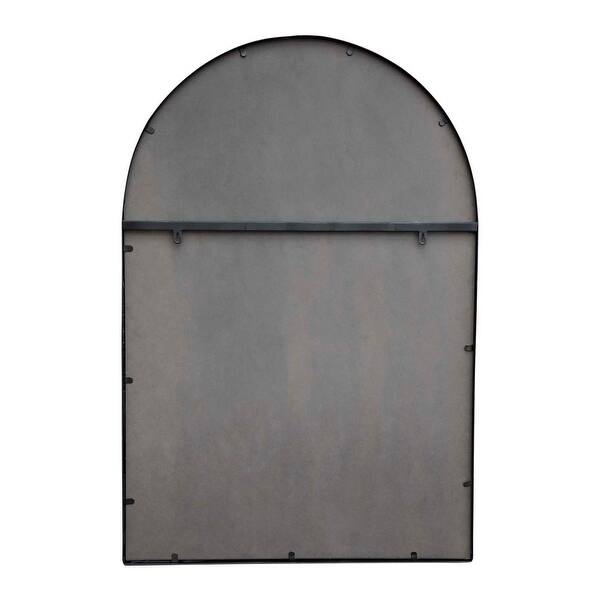 Black Arched Window Mirror with Metal Frame, Cathedral Mirror for Living Room,Bedroom