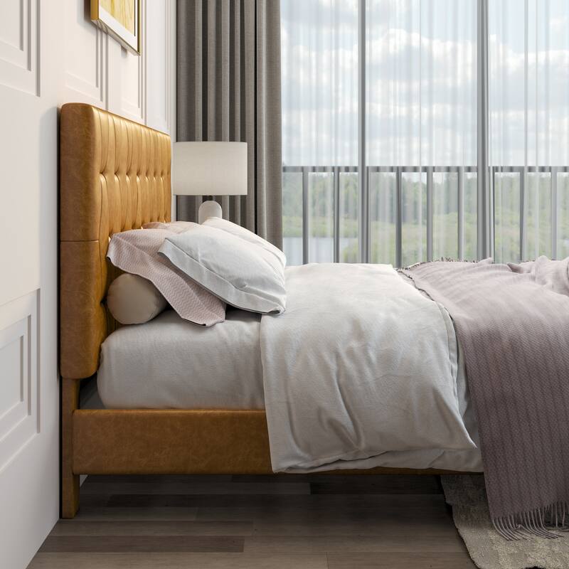Corvus Somme Tufted Upholstered Platform Bed