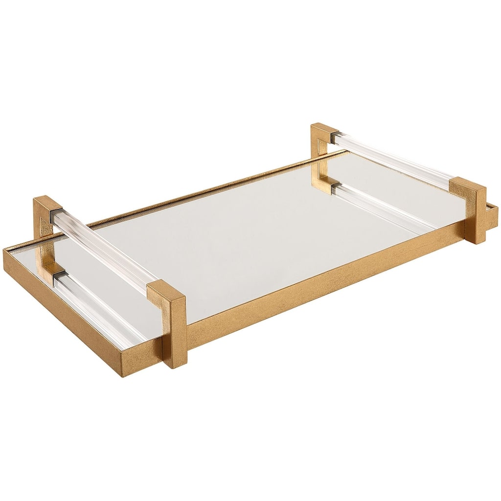 Uttermost 18083 Deki 23-3/4" Wide Acrylic and Iron Tray