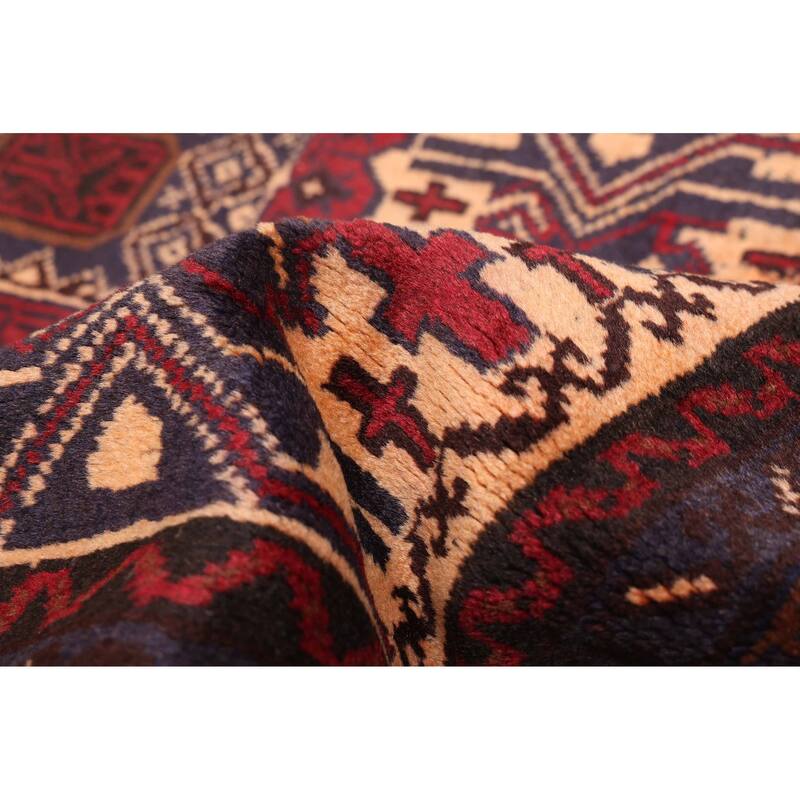 ECARPETGALLERY Hand-knotted Teimani Beige, Red Wool Rug - 3'2 x 5'11